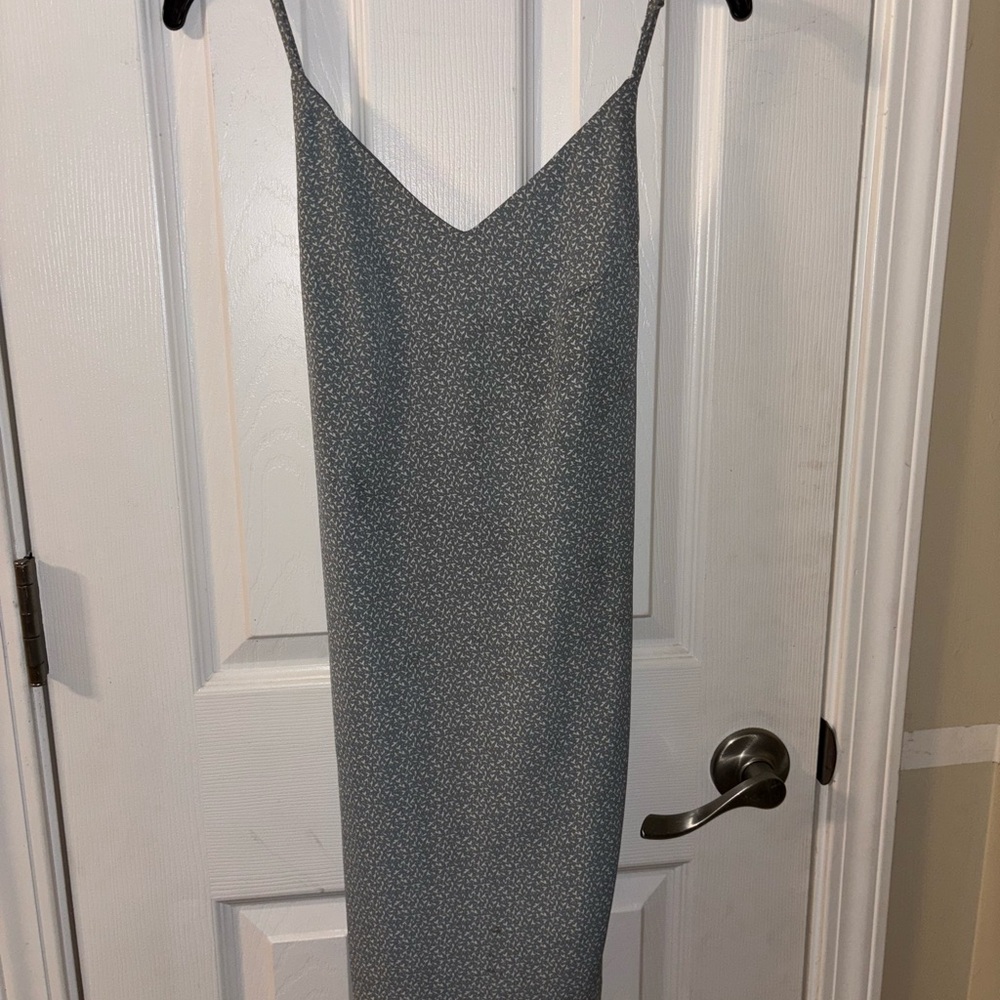 Forever 21 Gray Midi Dress with Spaghetti Straps